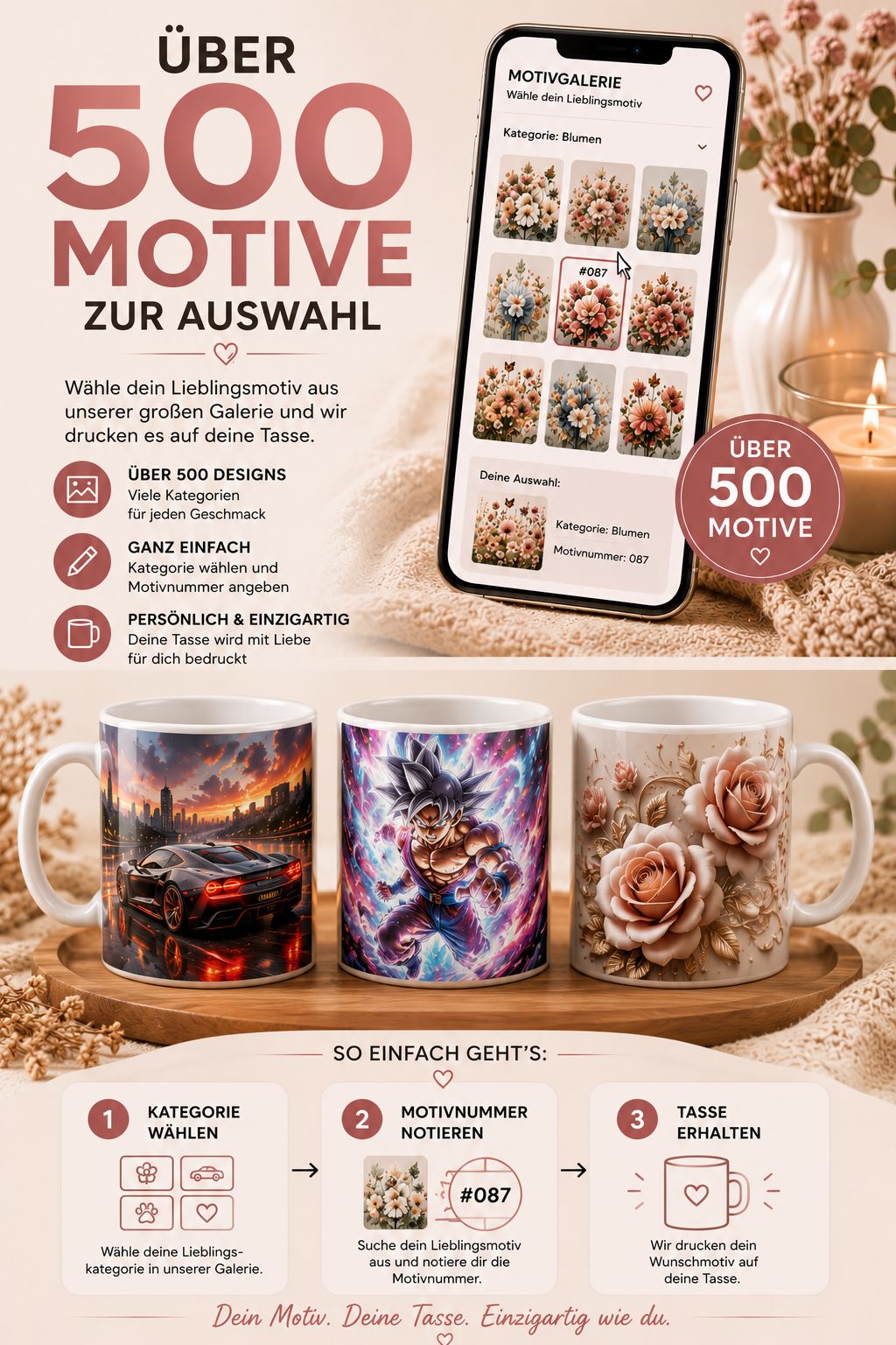 ☕ Personalisierte Motiv-Tasse